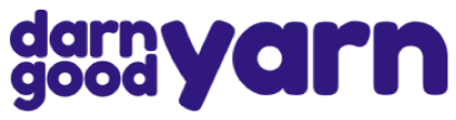 darn good yarn purple logo